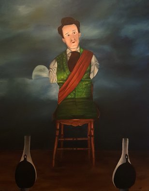 Ana Neto; Humanity, 2019, Original Painting Acrylic, 80 x 100 cm. Artwork description: 241 The artist wanted to explore a new topic, detailed and a dramatic scene.Questioning humanity ethics and values and how far are we willing to go when opportunities appear.Based in the Ballad of Buster Scruggs.Participation in the exhibition Project Art Box Miami 2019...