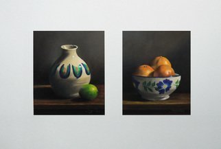 Jorge Paz; Still Life, 2018, Original Painting Oil, 20 x 30 inches. Artwork description: 241 Two oil paintings on canvas 10 X 12 inches each mounted on light grey cardboard...