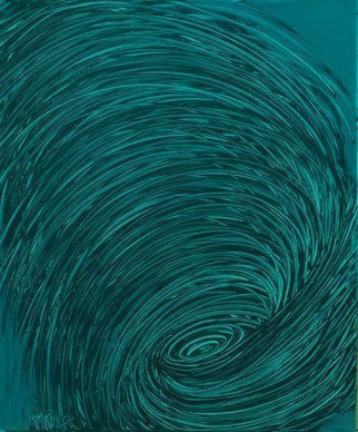 Andrea Mulcahy; Teal Whirlpool, 2013, Original Painting Oil, 20 x 24 inches. 