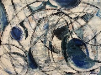 Andrea Mulcahy; Swept, 2019, Original Painting Acrylic, 40 x 30 inches. Artwork description: 241 Energetic movement...