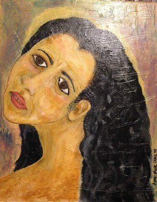 Anna-Marie Lopez; Myself, 2013, Original Painting Acrylic, 16 x 20 inches. Artwork description: 241 Self portrait ...