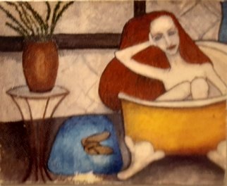 Anna-Marie Lopez; Bath, 2011, Original Painting Acrylic, 40 x 30 inches. Artwork description: 241 My gf. ...