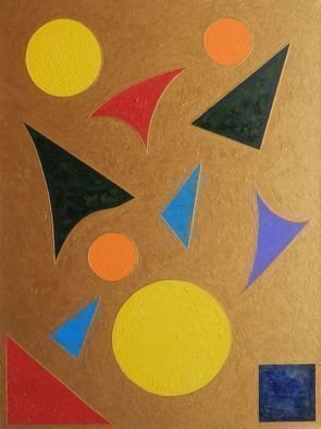 Anna Shchelochkova; Motion, 2017, Original Painting Oil, 60 x 80 cm. Artwork description: 241 abstract, conceptual, geometric, square, circle, triangle...
