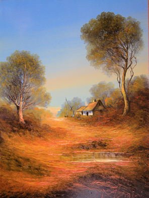 Antoniu Marjai; Old Farm, 2011, Original Painting Oil, 60 x 40 cm. 