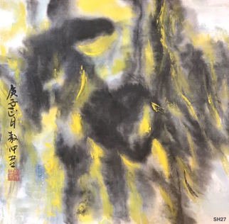 Chongwu Ao; Sh 27 Brilliant Sunshine I, 2020, Original Painting Ink, 68 x 68 cm. Artwork description: 241 Original Abstract Ink Painting On The Rice Paper. Freedom your true feelings is the portrayal of my artworks. It shows Asian cultural elements and humanistic spirit and is magnificent, open, natural, and has no limit. ...