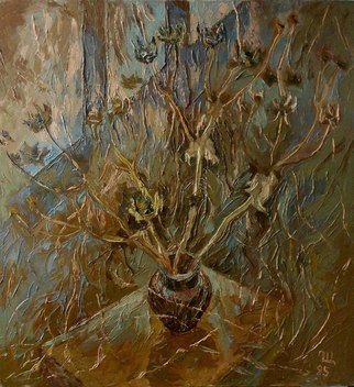 Ara Ghevondyan; Thorn, 1995, Original Painting Oil, 86 x 86 cm. Artwork description: 241 Still life, thorn, light...