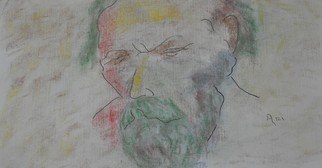 Ari Rajsbaum; El Viejo, 2018, Original Pastel, 59 x 41.5 cm. Artwork description: 241 This painting is part of a group called aEURoePoint of OriginaEUR. The collection tries to bring into visual images memories that populated the silences of jewish immigrants from Eastern Europe. It is a tribute to those people who could not find a voice to talk about the ...
