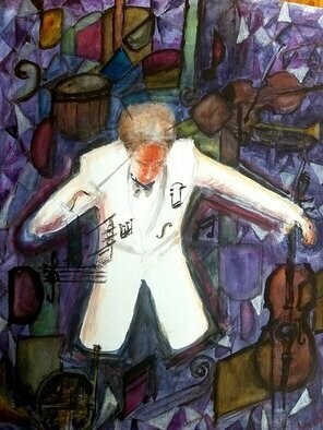 Armineh Bakhtanians; At The Bowl 2, 2022, Original Watercolor, 16 x 20 inches. Artwork description: 241 Inspired by live concerts, and culture.  ...