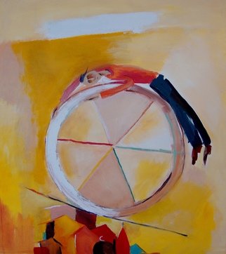 Matti Sirvio; HANGING IN THERE, 2011, Original Painting Oil, 60 x 70 cm. Artwork description: 241  Daily challenges in Istanbul. ...
