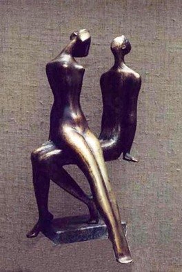 Zakir Ahmedov; I Am And SHE, 1997, Original Sculpture Bronze, 45 x 25 cm. Artwork description: 241  . I am and SHE1997 year. bronze 45X25X22cm. ...