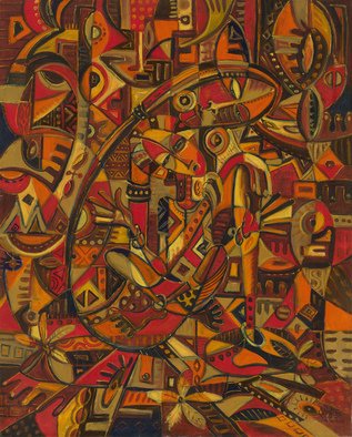 Angu Walters; Mother And Child VII, 2008, Original Painting Oil, 78 x 98 cm. Artwork description: 241 Cameroon artist Angu Walters often paints families.  Here is a mother and her newborn baby, painted in the warmest of colors.  ...