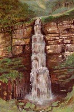 Rodolfo Chavarriaga; The Tequendama Waterfall, 2000, Original Printmaking Giclee, 24 x 36 inches. Artwork description: 241 This is a  waterfall on the road from Bogota  to Girardo, Colombiathe original is sold but you canbuy a giclee for 1200...