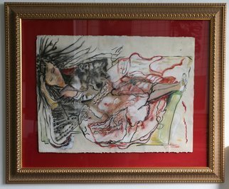 Jack Diamond; AFTER THE PARTY, 1986, Original Painting Other, 33 x 22 inches. Artwork description: 241  THIS IS A LIMITED EDITION PRINT. SIGNED AND NUMBERED. IT COMES MATTED FLOATING ON RED SILK, IN THE GOLD FRAME SHOWN HERE, THIS IS THE SAME AS THE ORIGINAL. THE ORIGINAL IS PRICED AT $75,000. ...