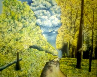 Katie Puenner; Quiet Path, 2015, Original Painting Oil, 24 x 18 inches. Artwork description: 241                     This original oil on canvas is impressionistic in style and vibrant in color. This gallery wrapped, one of a kind painting would make a great addition to any home or office.                    ...