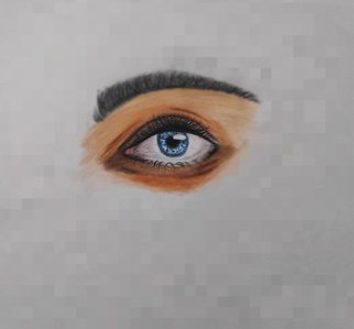 Gurpreet Singh; Eye Sketch, 2019, Original Body Art, 5 x 5 inches. Artwork description: 241 Human eye...