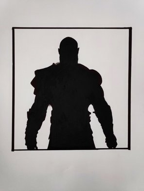 Gurpreet Singh; Kratos, 2019, Original Animation, 6 x 8 inches. Artwork description: 241 God of war- kratos...