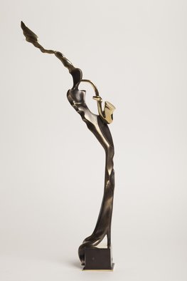 Veaceslav Jiglitski; Musician, 2016, Original Sculpture Bronze, 8.3 x 8.6 inches. Artwork description: 241 This sculpture reflect the symbiosis between sensuality and the talent of a woman. ...
