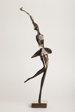 Veaceslav Jiglitski; The Muse, 2016, Original Sculpture Bronze, 7.8 x 9.8 inches. Artwork description: 241 This sculpture shows the grace of a woman playing the trumpet. ...