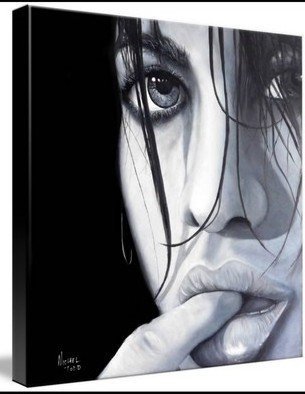 Michael Todd; Contessa, 2016, Original Painting Oil, 30 x 30 inches. Artwork description: 241 Contessa was the 3rd painting in my 14 pc. series titled SensuElle . Sexy, sex, portrait, sensual, romantic, alluring, erotic, black and white ...