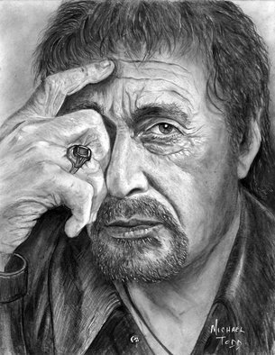 Michael Todd; Al Pacino, 2018, Original Drawing Pencil, 1 x 1 inches. Artwork description: 241 Al Pacino, celebrity, actor, portrait, Scarface, pencil, graphite...