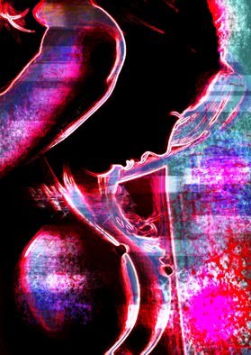 Michael Todd; Light Shades, 2018, Original Digital Art, 1 x 1 inches. Artwork description: 241 Nude, topless, woman, colorful, sensual, erotic, abstract, impressionism...