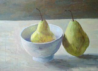 Igor Matselik; Pears, 2020, Original Painting Oil, 40 x 30 cm. Artwork description: 241 oil, cardboard...