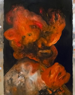 Oleg Medvedev; Charles Bukowski, 2016, Original Painting Oil, 15 x 19 inches. 