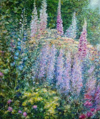 Danko Merin; Garden 8, 2016, Original Painting, 37 x 45 cm. Artwork description: 241 The artwork is painted in the oil on canvas technique. In the manner of an impressionist landscape, full of colours and fine strokes that complete the composition of the painting. In the trees and flowers through the colours you can feel a light breeze that vibrates in ...