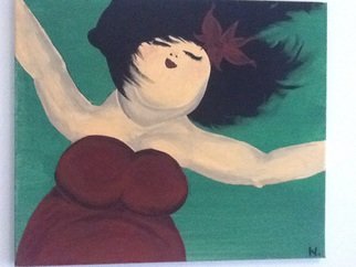Jutta Tekaat; Babuschka, 2014, Original Painting Acrylic, 55 x 45 cm. Artwork description: 241  Lust for life, dancing girl ...