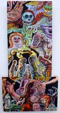 Michael Chomick; Phalanx, 2013, Original Painting Oil, 16 x 10 inches. Artwork description: 241             The work addresses the complexities of Life.        ...