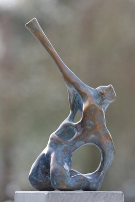 Rogier Ruys; DIZZY , 2012, Original Sculpture Bronze, 12 x 18 cm. Artwork description: 241  Figurative Music sculpture Trumpet ...
