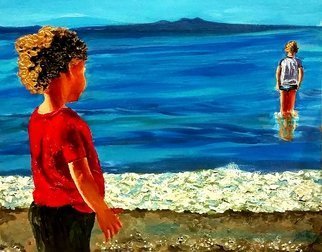 Eli Gross; Sea Children Of The Sea  , 2016, Original Painting Acrylic, 50 x 40 cm. Artwork description: 241  Sea Children of the Sea  - Round the margin of the world  Henry Lawson ...
