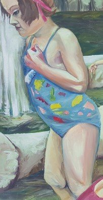 Stephanie  Cain; At The Water Fall Detail, 2016, Original Digital Painting, 25.2 x 25.2 inches. Artwork description: 241 detail of color and brushwork...