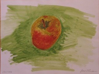 Jens Ehmann; Apfel Faellt In Wiese, 2017, Original Painting Acrylic, 40 x 30 cm. Artwork description: 241 I wanted to paint a picture with an apple in 2017.The title of this isApfel fA$?llt in Wiese...