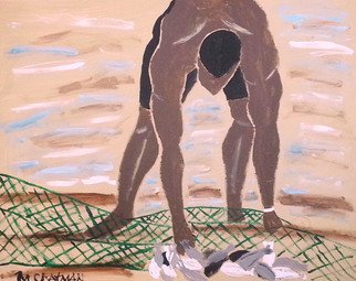 Michael Chatman; Caribbean Fisherman, 2013, Original Painting Acrylic, 30.1 x 24 inches. Artwork description: 241             This is a figurative expressionistic acrylic painting of a Caribbean fisherman. ...