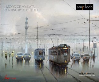 Arup Lodh; A Cloudy Day In Kolkata, 2007, Original Painting Acrylic, 30 x 30 inches. Artwork description: 241 Recreate the Magic of EnjoyingKolkata - a word woven with mystery. A city with as many unique interpretations as its people. Italways remained at the center of our curiosities and discussions. There is one more Kolkata which is being passed over to us through stories and ...
