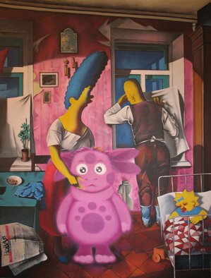 Alexander Savko; Simpsons1, 2010, Original Painting Acrylic,   inches. 