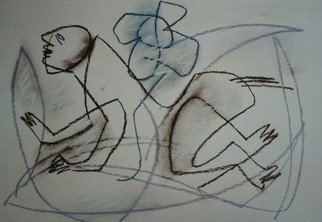 Ashok Kumar; Man Towards, 2009, Original Pastel, 38 x 28 cm. Artwork description: 241       Human being with their environment      ...