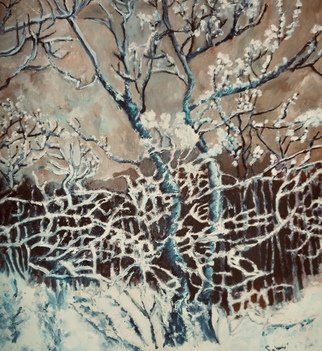 Robert Solari; A Winters Day, 2017, Original Painting Oil, 22 x 24 inches. Artwork description: 241 This a painting done at Mortons arboretum a wooded sanctuary in the Chicago suburbs. This was a cold winters day that provided a great  subject for a painting ...