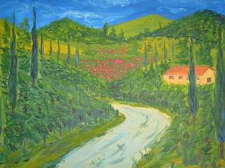 Aurelio Zerla; Fantasy Of Tuscan Countryside, 2005, Original Painting Oil, 30 x 24 inches. Artwork description: 241  Fantasy rendition of rolling hills in Tuscany. ...