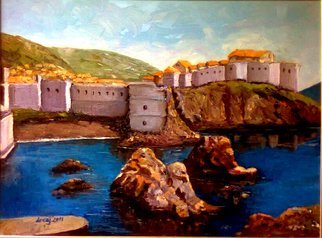 Rok Lekaj; Dubrovnik Croatia, 2011, Original Painting Oil, 60 x 45 cm. Artwork description: 241  Oil wonderful beautiful colors ...