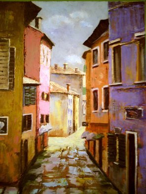 Rok Lekaj; Street In Florence, 2013, Original Painting Oil, 40 x 60 cm. Artwork description: 241  Oil wonderful beautiful colors ...