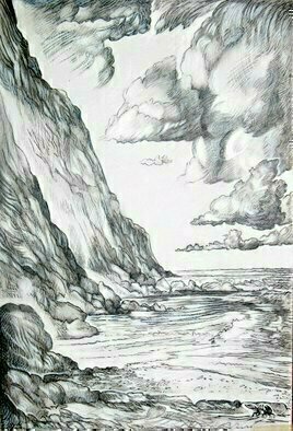 Austen Pinkerton, 'Coastline', 2010, original Drawing Other, 210 x 297  x 12 cm. 