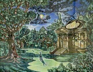 Austen Pinkerton, 'FIELD OF DREAMS', 1998, original Watercolor, 450 x 350  x 12 cm. 