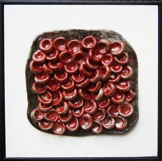 Avril Ward, 'Life In The Blood 1', 2012, original Ceramics Handbuilt, 10 x 10  x 0.5 cm. Artwork description: 1758 Raku fired ceramic...
