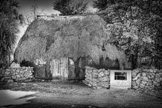 Andrew Xenios; Casa De Lorenzo, 2012, Original Photography Black and White, 18 x 12 inches. Artwork description: 241   A Mayan house called a 'chozo' built by Lorenzo 85 years ago.  Lorenzo is 100 years old and live alone in his home.   ...