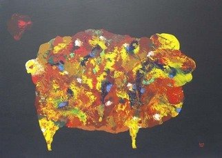 Greg Gierlowski; Inner Life Of Silent Lamb, 2009, Original Painting Acrylic, 96 x 68 cm. Artwork description: 241  To be silent to the outside world doesnt neccesarily mean feelingless. ...