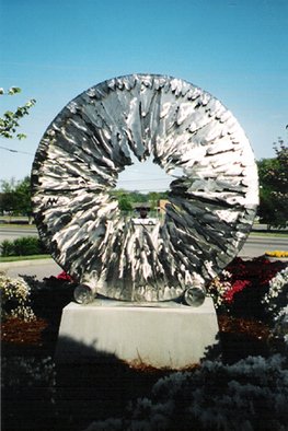Bob Doster; Portal, 2006, Original Sculpture Steel, 6 x 7 feet. Artwork description: 241  Stainless Steel Portal commissioned by corporation.  One is a series of portals created in different sizes, metals. ...
