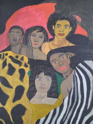 Bryan Davis; Prideful Ladies Of Africa, 2019, Original Painting Oil, 11 x 14 inches. Artwork description: 241 This is a oil based painting of some laddies from Africa as my 4th African collection peace. A battle buddie of mine inspired me to paint them with there bare shoulders being proud. ...