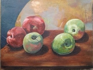 Sedighe Mahdavi; The Apples, 2017, Original Painting Acrylic, 30 x 40 cm. 